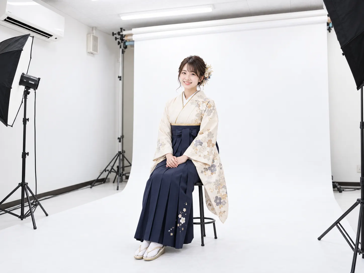 卒業袴のスタジオポートレート撮影イメージ