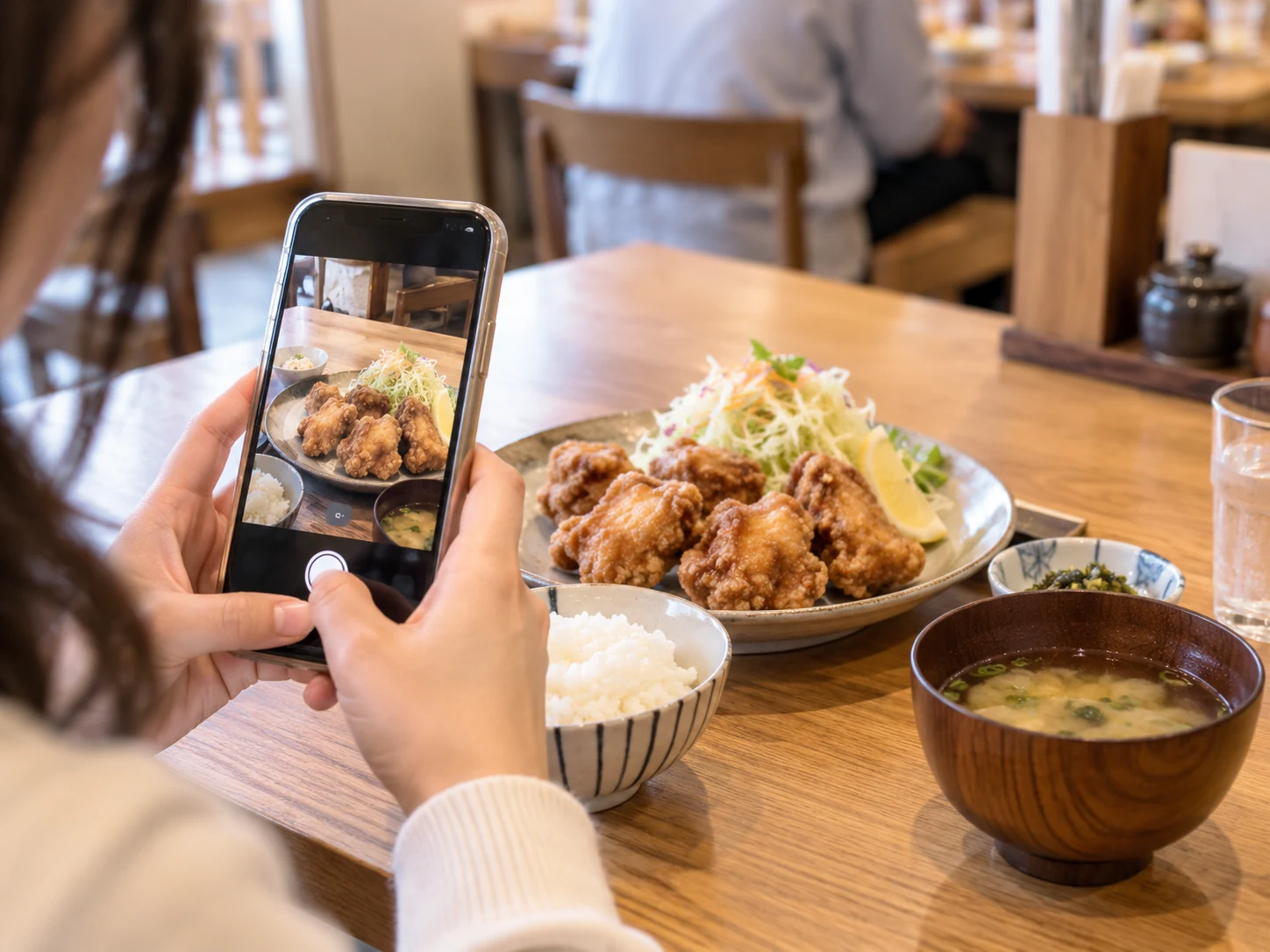 SNSでの料理写真活用イメージ