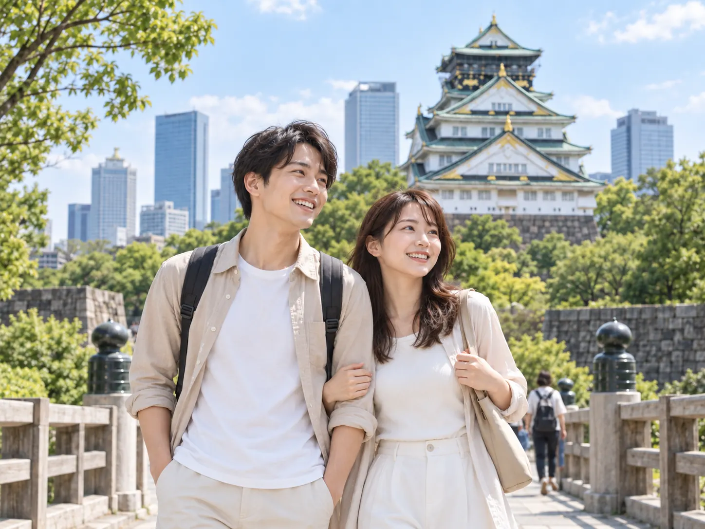 大阪城周辺での観光撮影イメージ