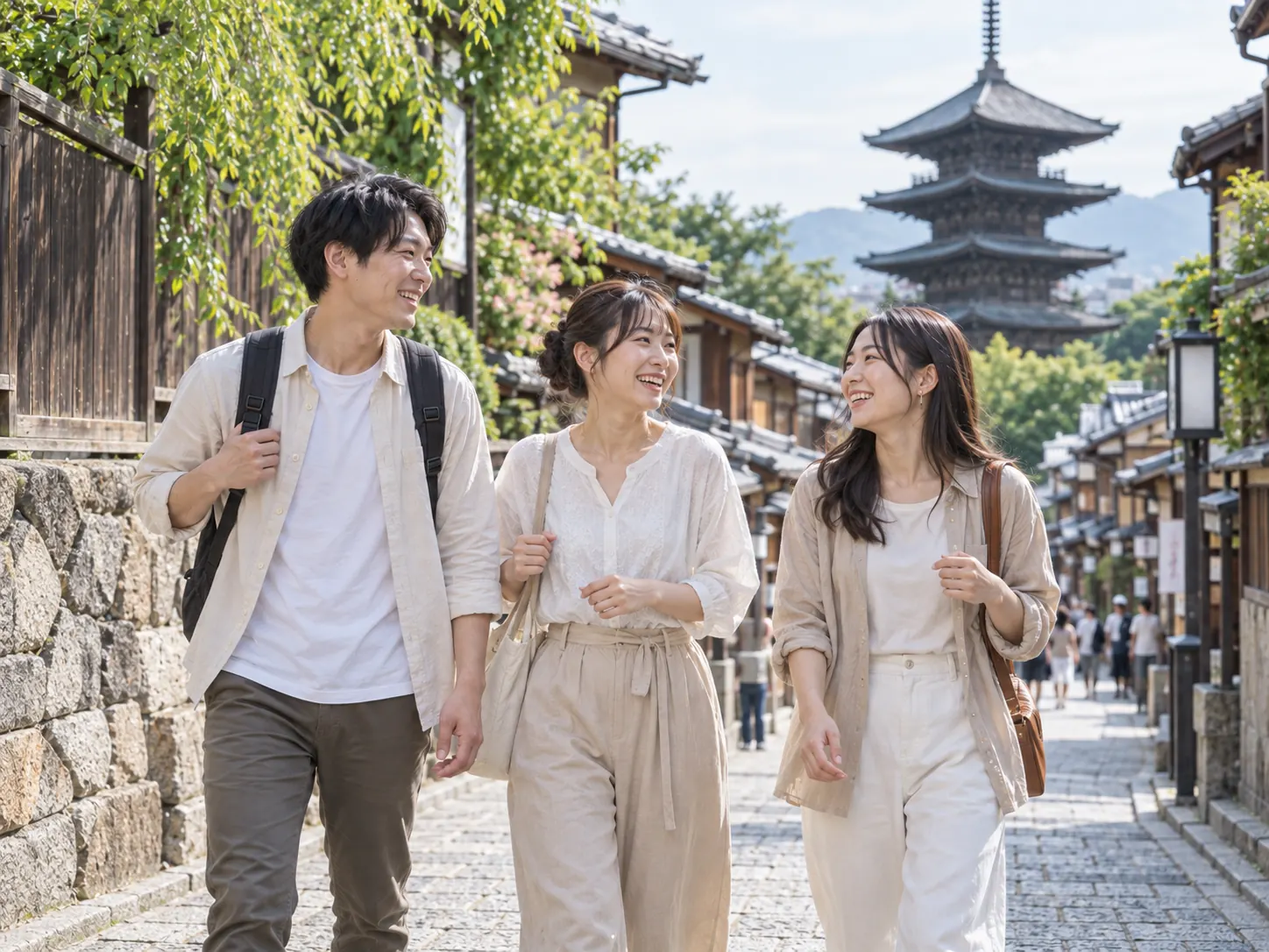 観光撮影：友人との旅行の撮影イメージ