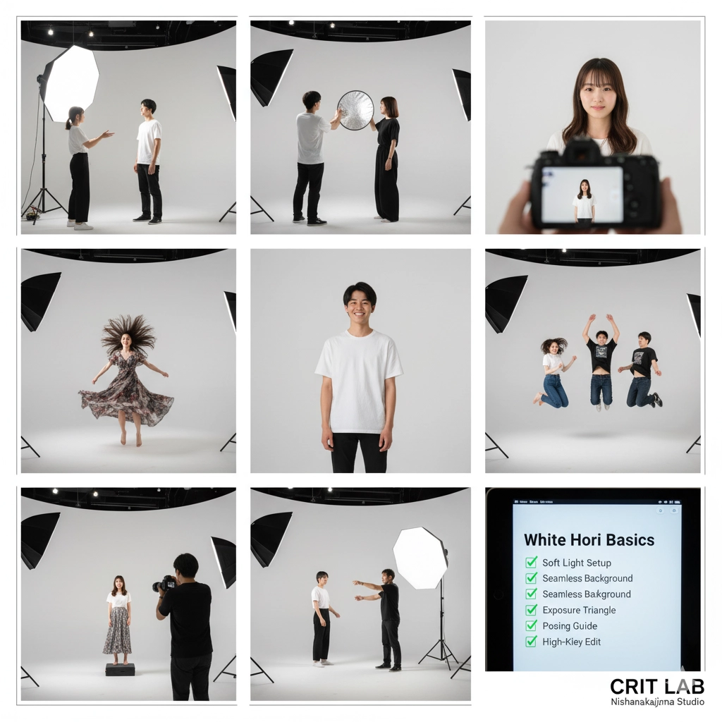 白ホリ初心者向け撮影術｜西中島の撮影スタジオで基礎からマスター