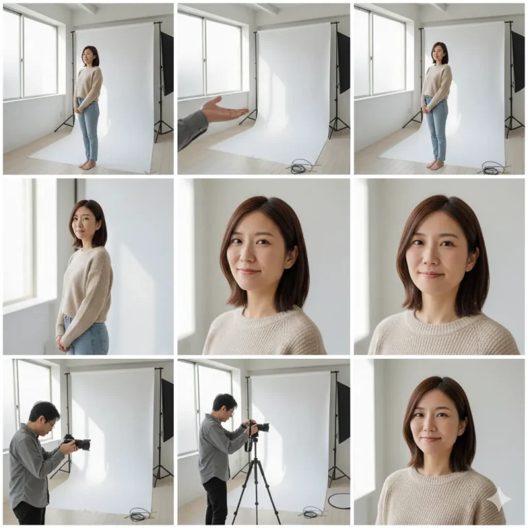 自然光と白背景で魅せるプロフィール写真の撮り方